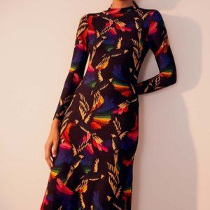 Farm Rio Black Macaws Flight Dress